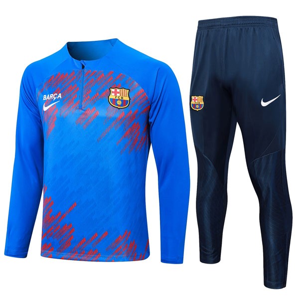 Sudadera De Training Barcelona 2024 2025 Azul Rojo